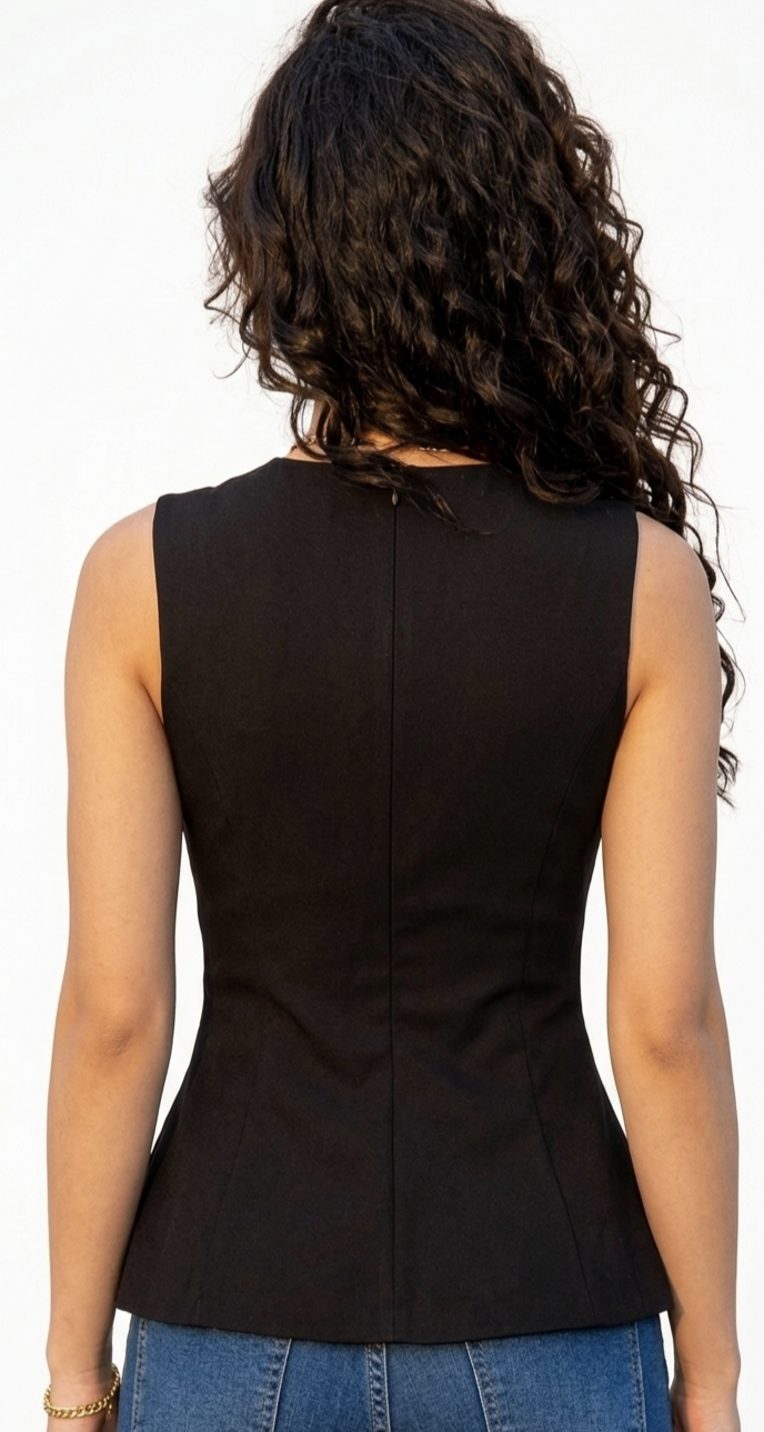 Black Peplum Top
